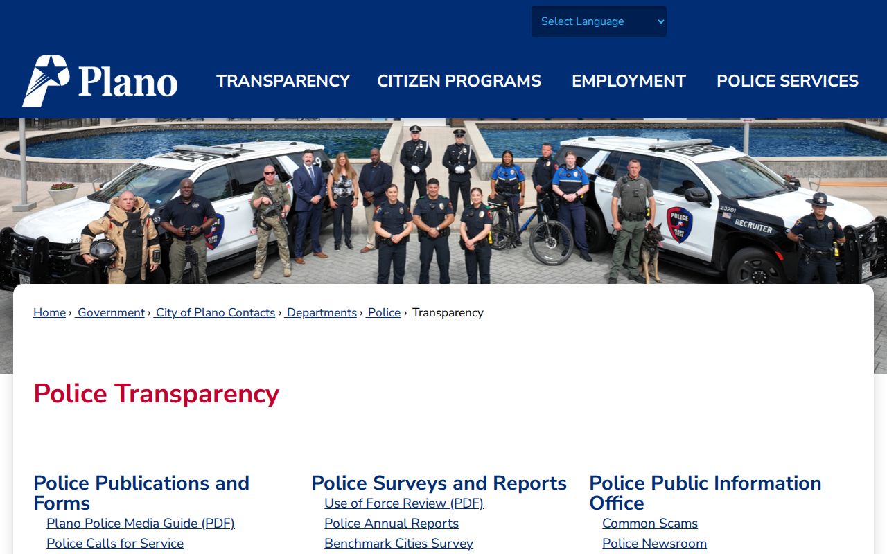 Collin County Plano Police public information hub for arrest-record research